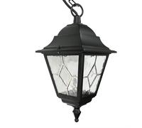 Suspension Noir Vitre Ornemental IP43 Rustique Leadworth Extérieur Lampe Laterne