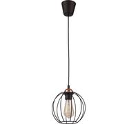 Suspension Noire Métal Cadre Lampe Boule Design