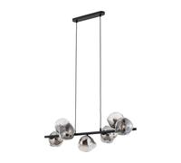 Suspension Noire Métal Cadre Lampe Boule Design