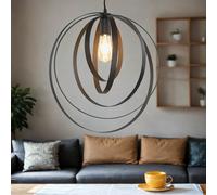 Suspension Noire Réglable E27 Moderne En Métal Pour Salle À Manger MAE