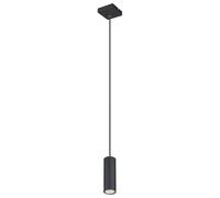 Suspension noire Suspension simple suspension noire, métal scandinave noir mat, 1x douille GU10, DxH 9x120cm