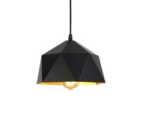 Suspension Noire Vintage De Forme Géométrique Suspension en Métal À Tête Unique E27 Lustre Scandinave À 1 Lumière Plafonnier Danois Moyen pour Restaurant, Au-Dessus d'un Évier, dans