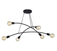 Suspension NOKO Noir Rétro Polyvalent 6-Flmg E27 Table À Manger Salon Lampe