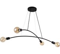 Suspension NOKO Noire Rétro Originale 4xE27 Salle À Manger Salon Lampe