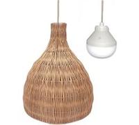 Lumisky Suspension BELLA NOMAD – rotin naturel, style bohème avec ampoule LED blanc/RGB nomade