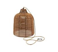 Suspension nomade LUMISKY HANG BOHEME H35 cm Polyrotin avec corde LED chaud et di Corde G