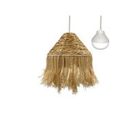 Lumisky Suspension LEONORA NOMAD en jacinthe d'eau style bohème avec ampoule LED blanc/RGB nomade