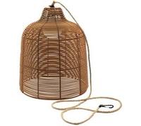 Suspension nomade LUMISKY HANG BOHEME H35 cm Polyrotin avec corde LED chaud et di Corde G