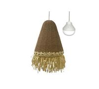 Lumisky Suspension PALOMA NOMAD en herbe marine style bohème avec ampoule LED blanc/RGB nomade