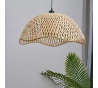 Suspension Nordique en Bambou tressé, Produit Artisanal, Abat-Jour en rotin, luminaire Suspendu, plafonnier, Tissage en Osier, E26/27, pour Salle à Manger, Cuisine, Salon, Chambre à Coucher