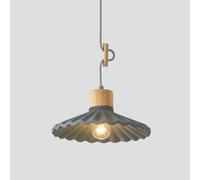 Suspension Nordique en Forme de bûche, Lustre en Ciment de Style campagnard améin, plafonnier à culot E27, Suspension décorative plissée en Macaron pour Chambre à Coucher, Restaurant, Bar, cuisin