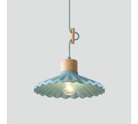 Suspension Nordique en Forme de bûche, Lustre en Ciment de Style campagnard améin, plafonnier à culot E27, Suspension décorative plissée en Macaron pour Chambre à Coucher, Restaurant, Bar, cuisin