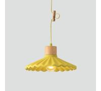 Suspension Nordique en Forme de bûche, Lustre en Ciment de Style campagnard améin, plafonnier à culot E27, Suspension décorative plissée en Macaron pour Chambre à Coucher, Restaurant, Bar, cuisin