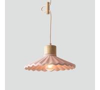 Suspension Nordique en Forme de bûche, Lustre en Ciment de Style campagnard améin, plafonnier à culot E27, Suspension décorative plissée en Macaron pour Chambre à Coucher, Restaurant, Bar, cuisin