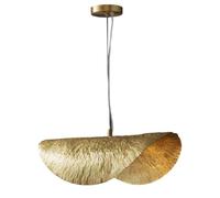 Suspension Nordique En Laiton Avec Feuille de Lotus, Lustre Tout En Cuivre, Lampe Suspendue Rustique Et Créative Pour Salon, Chambre, Restaurant, Café, Salon de Thé, Bar, Salle À Manger Ou Club