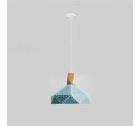 Suspension Nordique pour Restaurant, Lampe à tête Unique, Petit plafonnier créatif pour Bar, Style Industriel rétro Minimaliste, pour îlot de Cuisine, lustres et suspensions (Blanc) (Bleu)