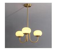 Suspension Nordique Simple pour Chambre de Fille, Lampe de Chambre à Coucher, Design Artistique, Chaleureux, Romantique, Rose, Style médiéval, pour Chambre d'enfant (3 têtes Beiges)