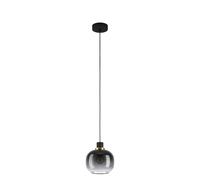 Suspension OILELLA E27 1X40W en acier noir et laiton D190mm