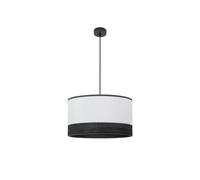 Suspension Olga 1xe27 Noir/Blanc-Noir Bois Regx50x50 Cm