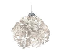 Suspension originale avec abat-jour en forme de feuilles, blanc, Ø 38 cm