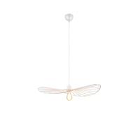 Suspension originale avec abat-jour incurvé blanc Ø 60 cm