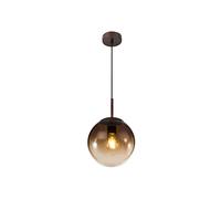 Suspension originale avec boule en verre à 1 ampoule, design verre ambré, Ø 20 cm