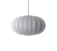 Suspension Ovale Tricoté à La Made By Hand Ø76 , Argent