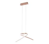 Suspension PALOZZA LED 19W en aluminium rose or 705x315x1100mm