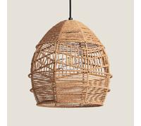 LEDKIA LIGHTING - Suspension Papier Tressé Beyawo | Éclairage E27 220-240V | Design Unique et Élégant | Câble Réglable | Utilisation Polyvalente: Maison, Restaurant, Café, Naturel