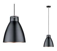 Paulmann 79609 Neordic Roald Luminaire suspendu, max. 1x20W, E27, Noir mat/Gris, 230V, Métal/Marbre