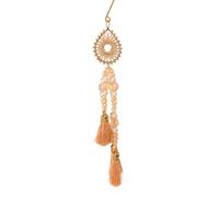 Suspension perles et plumes, or, variante 2