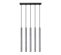 Suspension Petera Gris Béton G9 1 Lumière 45 cm Salle à Manger