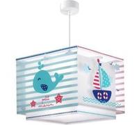Dalber - Lampe à suspension enfant - Petit Marin - Motif marin, L 30,5 cm, H 30 cm, Bleu et blanc