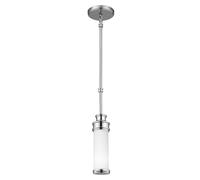 Suspension Plafonnier Acier Chrome Verre D 7,4 CM Lampe Salle à Manger