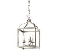 Suspension Plafonnier Acier Nickel D 30,5 CM Lampe Salle à Manger 3 à Flammes