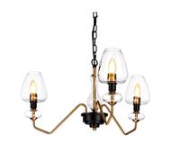 Suspension Plafonnier Lampe Acier Verre D 73,2 CM Lampe Salle à Manger Laiton