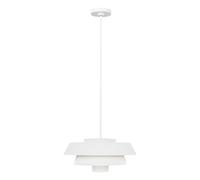 Suspension Plafonnier Lampe Suspendue Acier Blanc Mat D 45,7 CM Lampe de Salon