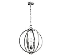 Suspension Plafonnier Lampe Suspendue Acier Nickel D 43,2 CM Kugel-Design