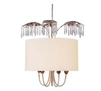 Suspension Plafonnier Lampe Suspendue Acier or Argent D 55,9 CM Lampe de Salon