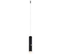 Suspension, plafonnier, noir, lampe torche LED à piles, H 120 cm