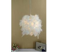 Suspension plume blanche - EXBON - E27 40W - diamètre 22cm - pour bureau extérieur