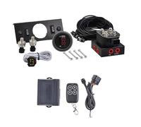 suspension pneumatique Manomètre universel à double affichage, Suspension pneumatique, avec électrovanne, télécommande et KIT de commutateurs Type navire(Complete Red)