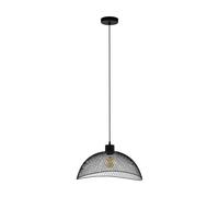 Suspension POMPEYA E27 1X60W en acier noir 450x440x1100mm