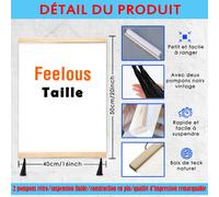 Suspension pour affiche en toile avec cadre Tondeuse à gazon drÿle et intelligente Tondeuse à gazon 40x50cm murale avec pompons cadeaux de N