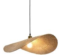 Suspension pour Chambre à Coucher en Bambou tressé, Style Ferme, Style rétro bohème, en Osier, pour îlot de Cuisine (50 cm)