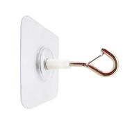 Suspension pour - Crochet robuste de 5,8 cm pour salle de bain intérieure, cuisine, salon avec mur adhésif, boucle de sécurité pour décoration d'intérieur, blanc, emballage individuel, design