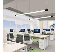 Suspension pour îlot de Cuisine, luminaire Suspendu Simple en métal à Del pour Salon, Salle à Manger, Bar, Chambre, Hall d'entrée, Couloir, Style campagnard (Noir, 47,5 po - variat