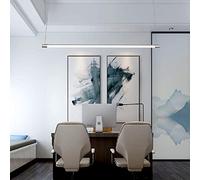 Suspension pour îlot de Cuisine, luminaire Suspendu Simple en métal à Del pour Salon, Salle à Manger, Bar, Chambre, Hall d'entrée, Couloir, Style campagnard (argenté, 47,5 po - var