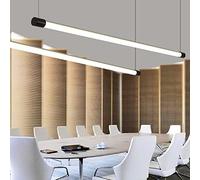 Suspension pour îlot de Cuisine, luminaire Suspendu Simple en métal à Del pour Salon, Salle à Manger, Bar, Chambre, Hall d'entrée, Couloir, Style campagnard (Noir, 150 cm - télécom