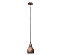 Suspension PRIDDY 1 E27 1X40W en acier cuivré antique D155mm